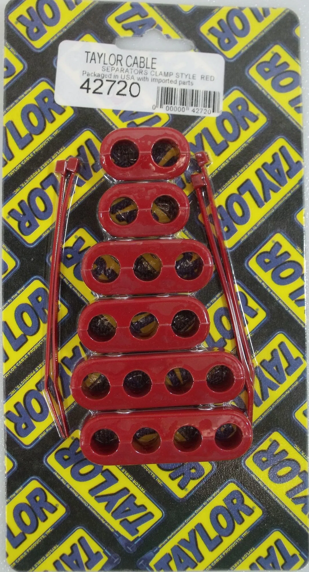 42720 – TAYLOR CABLE Spark Plug Wire Separator, 7-8 Millimeter Spark Plug Wire Red Nylon Taylor With - view 2